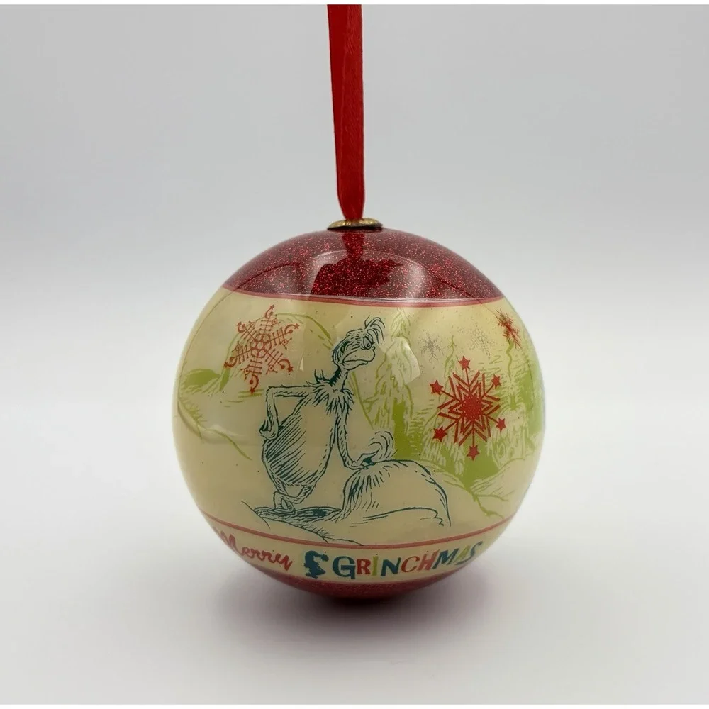 2013 Hallmark Dr Seuss How The Grinch Stole Christmas Ball Ornaments Set Of 3